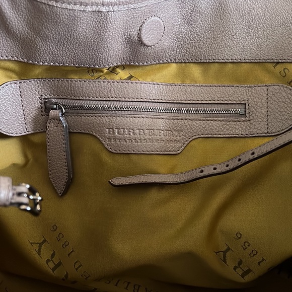 Authentic Burberry Prorsum Garden party raffia bag taupe with plaid pattern rare - Picture 8 of 16